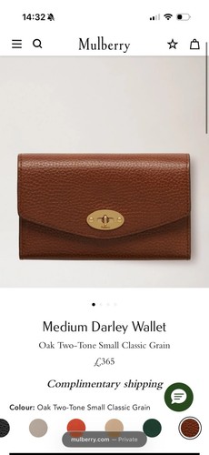 Mulberry darley wallet - darley,